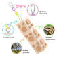2 Pcs Wooden Bird Chew Toys - 7.9 Inch Hanging Parrot Toys, with 92 Detachable Corks, Relieve Boredom & Anxiety, Foraging Toys, for Parakeet, Cockatiel, Conure, Budgie, Lovebird