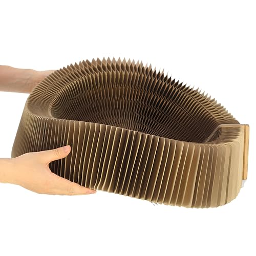 Cat Scratcher Lounge Bed - Collapsible Round Shape for Big cat