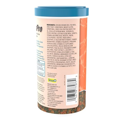 Tetra 77077 TetraPRO Goldfish Crisps for Fishes, 7.9 Ounce