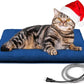 Kiroto Outdoor Pet Heating Pad for Cat Dog, Heated Mat with Waterproof Cover and Automatic Temperature Control, Suitable for Cat Houses, Dog Houses, Small Beds, Porches,20"x16",Blue