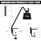 FEED GARDEN 2 Pack 14 Inch Deck Hook, Deck Bird Feeder Hanger, Applicable Deck Thickness 1 Inch-3 Inch