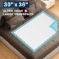 Tear-Resistant Disposable Bed Pads 30" x 36" 100 Count Absorbent Underpads, Chux Thicker Extra Large Incontinence Bed Pads, Pee Pads for Adults, Kids, Elderly, Pets
