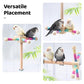 9" Hanging Bird Perch Toy for Cage, 360° Silent Free-Spin, Wooden Bird Cage Accessories, Relieve Boredom Anxiety, for Parrots, Parakeets, Cockatiels, Small to Medium Birds, with Poplar Swing
