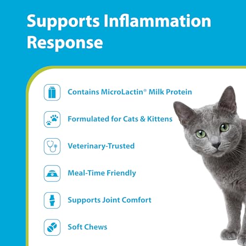 PRN Pharmacal Duralactin Feline & Fatty Acid Soft Chews - Joint Health Supplement for Cats & Kittens - Helps Support Inflammation - Omega 3 Fatty
