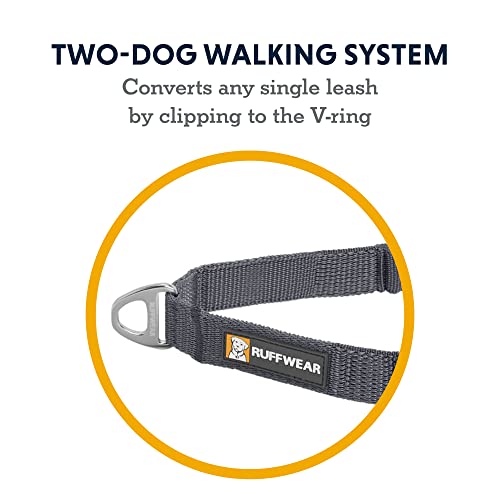Ruffwear, Double Track Coupler, Double Leash for Two Dogs, Premium Heavy Duty Dual Splitter with 360° Lockable Swivel No Tangle, Shock-Absorbing