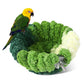 Bird Nest for Cage,Plush Hanging Bird Bed for Parakeet,Breeding Bird House for Conure,Budgie,Cockatiel,Lovebird,Canary,Finch,Hamster,Small Pets,Warm Nest (Green, S)