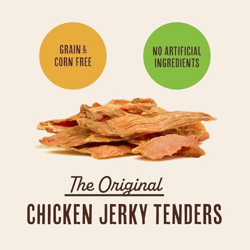 Waggin' Train Chicken Jerky Dog Treats, Made with 100% Real Chicken Breasts, Only Two All-Natural Ingredients, Great High Protein Dog Treat, Easily Digestible for Big or Small Dogs, 30 oz. Pouch