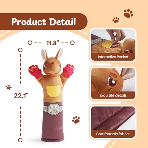 Cat Wrestling Glove, 22 inch Cat Puppet Wrestler with 5 Catnip Pouches & 3 Layer Resistant Protection, Interactive Cat Toy with Treat Pocket for
