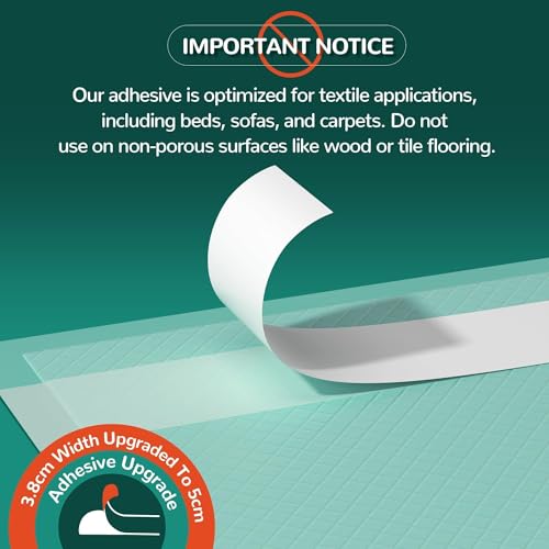 Bed Pads with Adhesive Strips 36''X36'', 30 Count Chucks Disposable Underpads Extra Large Thicker Incontinence Pads for Unisex Adult, Senior, Kids and Pet