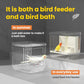 No Mess Automatic Bird Feeder,Multifunctional Parrot Seed Feeders,Transparent Seed Food Container,Bird Cage Accessories for Canaries Budgies Lovebirds Conures Cockatiels