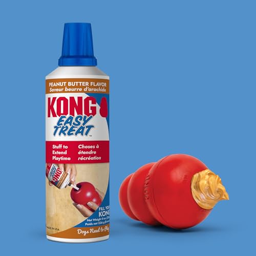 KONG Easy Treat Dog Paste 3-Pack – Mess-Free Stuffing Toys, Training & Reward Treats, Made in USA, Highly Digestible, No Refrigeration Needed (Peanut