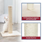 Trixie Parla Cat Scratching Post 24.4 Inch - Cat Scratcher with Soft Fabric Covering Base and Durable Sisal Rope - in Beige