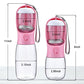 Cibaabo Dog Water Bottle with Food Container, Travel Puppy Water Bowl, Portable Pet Dispenser, Girl Dog Mom Gifts Accessories Stuff Essentials Necessities for Yorkie Chihuahua Cat Walking and Hiking