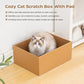 Avont Cat Scratcher Set, 3 Pcs Cardboard Cat Scratchers for Indoor Cats Durable Corrugated Cardboard Scratch Board Bed Lounge Box Toys for Kittens, Furniture Protector for Couch