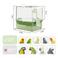 Automatic Bird Baths for Cage – Indoor Parakeet Bath with Pump, Bird Shower with 2 Modes Running Water, Bird Cage Accessory for Pet Birds Conure Budgies Cockatiels Lovebird(Green)