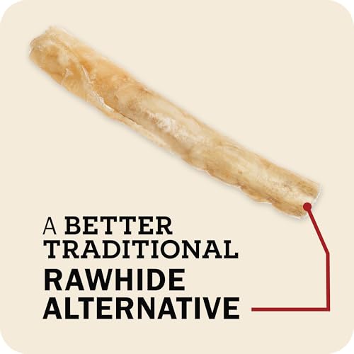 Redbarn Pet Products All-Natural Large 12" Beef Collagen Sticks for Dogs - Long Lasting Low-Odor Alternative to Traditional Rawhide & Bully Sticks