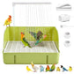 Parrot Bathtub, Large Bird Shower Fountain, Automatic Bird Bath, Parrot Bath Shower, Automatic Bathtub with Circulating Faucet, Indoor Fountain with USB Pump, Green