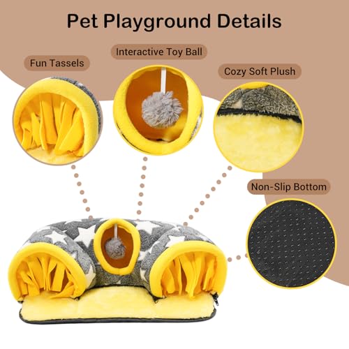 Avont Guinea Pig Hideout Tunnel, Large Hideaway Play Tube Toys Mat for Small Animal Dwarf Rabbits Bunny Chinchillas Hamsters Hedgehogs Ferrets