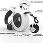 HCY&WLD Upgrade 4-in-1 Retractable Dog Leash with LED Light & Dispenser & Poop Bags, 16 ft Heavy Duty Dog Leash with Anti-Slip Handle for Dogs up to