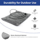 Outdoor Heated Cat Bed, Soft Pet Heating Pad with Steel-Wrapped Cord, Outside Pet Warmer for Feral Cats and Dogs, 19.7" x 15.7", 40 Watts