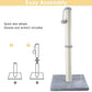 Dimaka 29" Height Tall Cat Scratching Post, Claw Scratcher with Sisal Rope and Covered with Soft Smooth Plush, Vertical Scratch [Full Strectch] for Standard Size Cats(Grey, 29 inches for All Cats)
