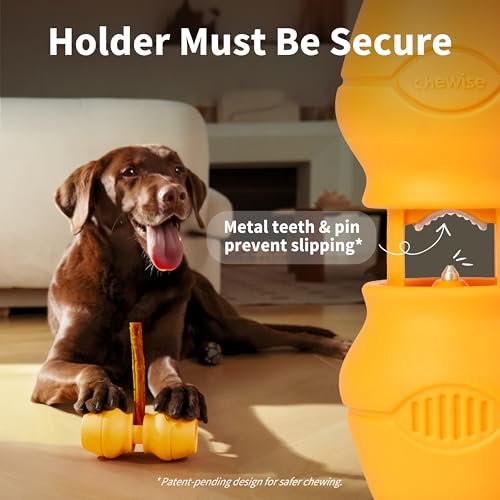 PetClan Chewise Bully Stick Holder, Improved Bully Sticks Holder, Ultimate Secure Heavy Duty, BPA-Free Safety Device to Prevent Choking, Fits Various