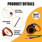 Retractable Dog Leash Automatic Telescopic Tractor Dog Tape, 30 FT Dog Walking Leash for Medium Large Dogs up to 77 lbs with Non-Slip Handle,Night