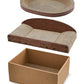 Avont Cat Scratcher Set, 3 Pcs Cardboard Cat Scratchers for Indoor Cats Durable Corrugated Cardboard Scratch Board Bed Lounge Box Toys for Kittens, Furniture Protector for Couch