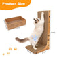 Cat Scratching Post, 3-in1 Scratching Board for Indoor Cats, 2PK 22in L-Shaped Cat Scratcher with 1PK Cardboard Box Scratch Pad, Cats Scratch Furniture Protector with Feathered Toy