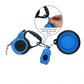 PETIMP Retractable Dog Leash Lightweight 16FT Leash Set | with Folding Bowl,Dispenser,Rubbish Bags, for Small Medium Dogs(Blue)