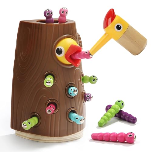 TOP BRIGHT Montessori Toys for 2 Year Old - Magnetic Bird Feeding Games for 2 Year Olds, Learning Toys for Toddlers 2-4 Years, Fine Motor Skills Toy for 3 Years Old Girls and Boys