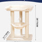 Happi N Pets 28" Cat Tree Tower, Tall Cat Scratching Post with Soft Perch for Window Viewing, Large Bed for Big Cats, Stable & Compact Cat Tower with Hammock, Removable Cover-Beige