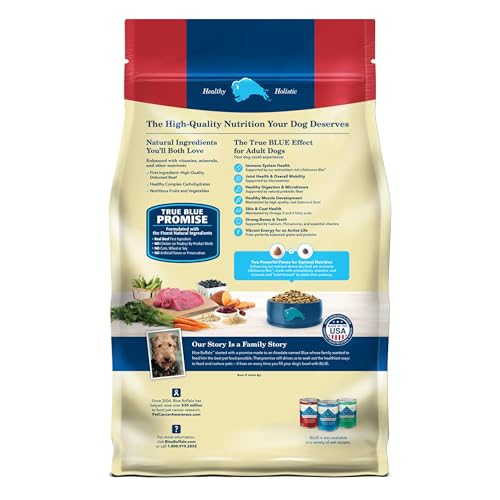 Blue Buffalo Life Protection Formula Adult Dry Dog Food, Helps Build and Maintain Strong Muscles, Made with Natural Ingredients, Beef & Brown Rice Recipe, 5-lb. Bag