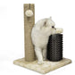 Basics Cat Scratcher - Indoor Classic Single Cat & Kittens Scratching Post with Brush, Small (16.5" H) - Beige