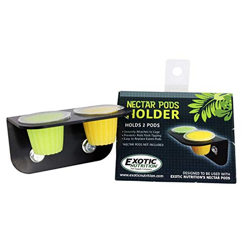 Nectar Pods Holder - Durable Cage Accessory for Nectar Pods - Sugar Gliders, Marmosets, Squirrels, Parrots, Cockatiels, Parakeets, Lovebirds, Birds, Hamsters, Day Geckos, Kinkajous & Other Small Pets