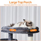 Heybly Cat Tree, 71-Inch-Tall Tower for Indoor Cats with 2 Perches, 2 Big Condos, 2 Hammocks, Basket, Scratching Pad, Large Cat Furniture and Condo, Smoky Gray HCT034G