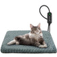 GASUR Heated Cat Bed, Waterproof Cat Heating Pad with Timer Temperature Adjustable, Indoor Heated Electric Pet Bed for Cats Dogs, Auto Power-Off, Anti-bite Pet Heated Pad, 18''x16'', Small