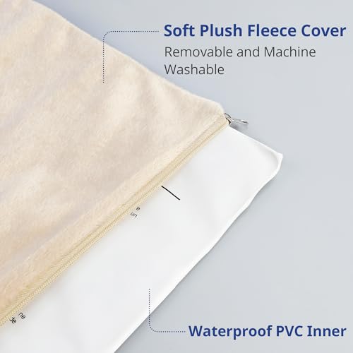 NICREW Pet Heating Pad for Dogs and Cats, Heated Cat Bed with Steel-Wrapped Cord and Soft Fleece Cover, 17.7 x 15.7 Inches, 30 Watts