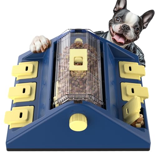 KADTC Dog Puzzle Toy, Large Size, 2 Levels of Challenge, Paw-Activated Rolling Treat Dispenser, Slow Feeder & Mental Stimulation for Small/Medium Dogs Enrichment Toys