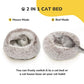CATISM Plush Hooded Cat Bed, Calming Nest, Self-Warming Cave, Cozy Pod for Indoor Cats or Small Dogs, Removable Washable Cove With Non-Slip Bottom