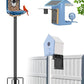 XDW-GIFTS Bird House Pole, 1 Pack 109 Inch Metal Bird Feeder Pole for Outdoor, with 5-Prong Heavy Duty Base for Birdhouse Mounting, Weather Station