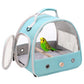 Small Bird Travel Cage Carrier, Portable Parrot Parakeet Carrier with Standing Perch and Comfy Mat, Budgies Carry Transport Bag for Vet Visit Shopping and Outdoor Adventure.