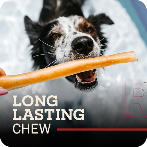 Redbarn Pet Products All-Natural Large 12" Beef Collagen Sticks for Dogs - Long Lasting Low-Odor Alternative to Traditional Rawhide & Bully Sticks