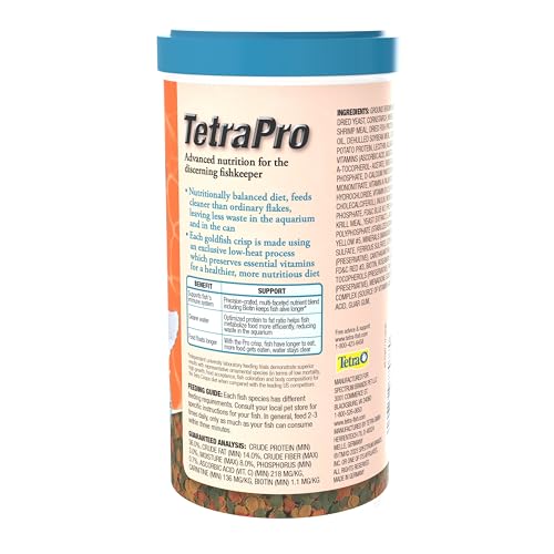 Tetra 77077 TetraPRO Goldfish Crisps for Fishes, 7.9 Ounce