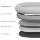 LE SURE Foldable Human Dog Bed - 3 in 1 Flexible Giant Human Dog Bed for Adult People with Supportive Bolster Egg Foam, Waterproof Liner, Calming Fluffy Faux Fur Orthopedic Big Bean Bed, Soft Grey