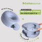 Cattasaurus Peekaboo Cat Cave Donut for Multiple & Large Cats up to 30-45 lbs, 3-in-1 Self Warming Cat Bed, Tunnel & Scratcher for Indoor Cats, Washable & Detachable Small Dog Bed (Light Gray, Large)