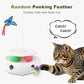 Cat Toys for Indoor Cats, 3-in-1 Interactive Cat Toy Automatic Kitten Toys with Fluttering Butterfly, Ambush Feather and Track Balls, Smart Sensor