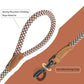 Mile High Life Rope Leash with Genuine Leather Connection, 6 FT/5 FT/4 FT, Heavy Duty Leash for Medium & Large Dogs (Brown, 48 Inch)