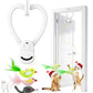 Interactive Cat Toys for Indoor Cats: Automatic Flying Bird Feather Wand Chase Exercise Enrichment Stimulation, USB Rechargeable Durable Safe Hanging Toy for Bored Kittens Adult Multi Cat Households