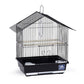 Prevue Pet Parakeet Manor Bird Cage with Handle - Versatile Carrier for Home or Travel, Small Bird Accessories, Easy Storage, Ideal for Canaries, Budgies, Finches, Parakeets, and More - Black